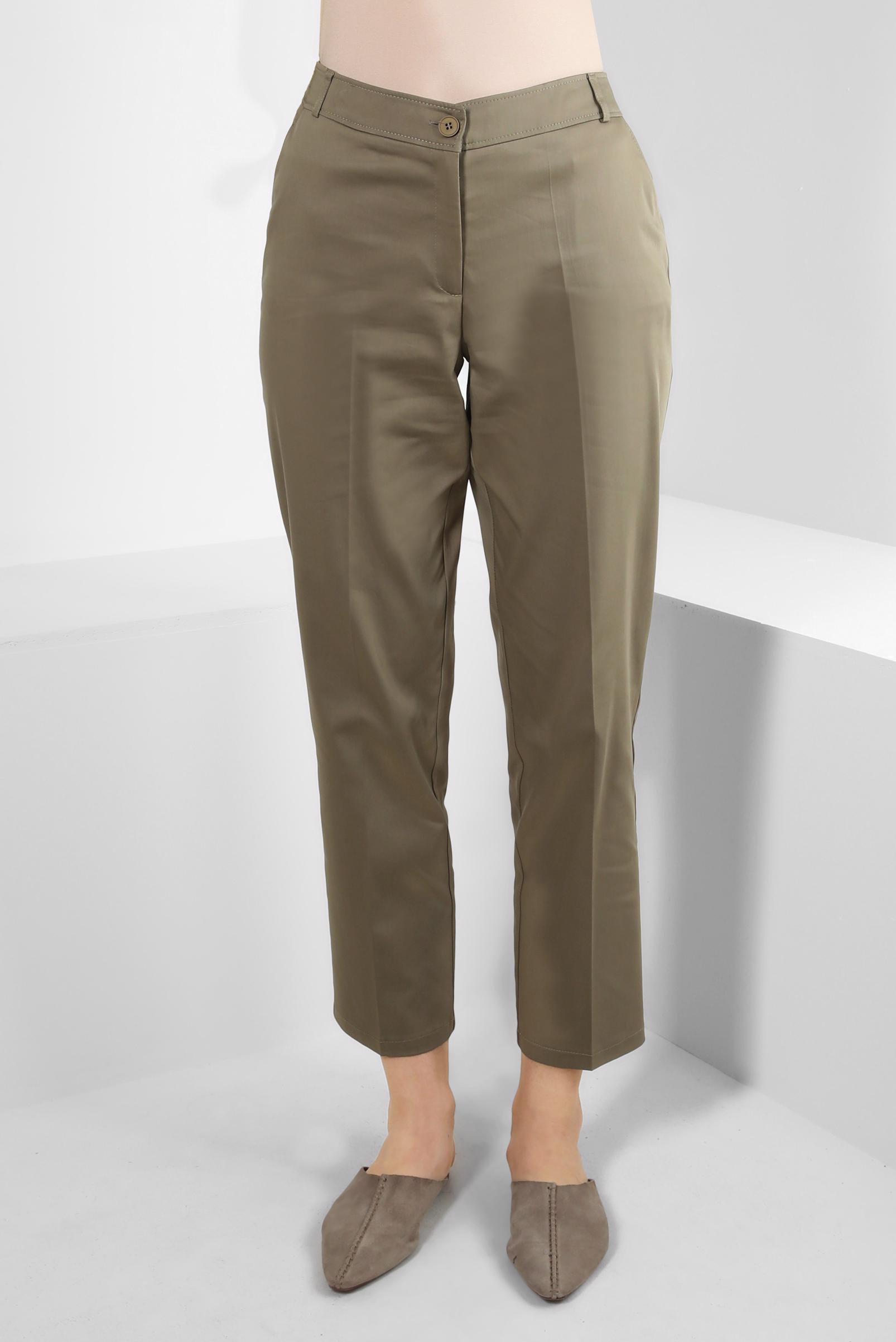 Tesettür giyim HAKİ DAR PAÇA KLASİK PANTOLON 70534